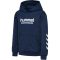 Hummel Junior Logo pamut kapucnis sötétkék gyerek pulóver Hummel Junior Logo pamut kapucnis sötétkék gyerek pulóver