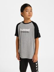 Hummel Junior Logo pamut szürke gyerek póló