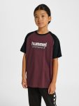 Hummel Junior Logo pamut bordó gyerek póló