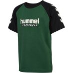  Hummel Jr Logo pamut sötétzöld gyerek póló