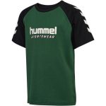  Hummel Jr Logo pamut sötétzöld gyerek póló