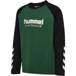   Hummel Jr Logo pamut hosszú ujjú sötétzöld gyerek póló