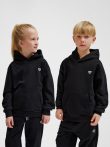 Hummel Jr Loose Bee pamut kapucnis fekete gyerek pulóver