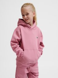  Hummel Jr Loose Bee pamut kapucnis rózsaszín gyerek pulóver