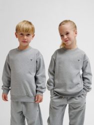 Hummel Jr Loose Bee pamut szürke gyerek pulóver
