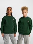 Hummel Jr Loose Bee pamut sötétzöld gyerek pulóver