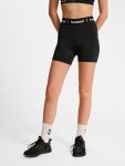 Hummel Pulse középderekú fekete női feszes rövidnadrág