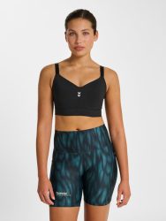 Hummel Pulse magas tartású fekete sportmelltartó