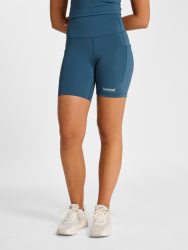 Hummel HIIT Intensity magas derekú kék női feszes rövidnadrág