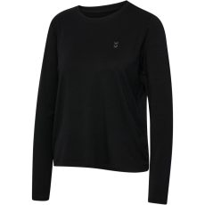 Hummel Yoga puha, laza fekete női hosszú ujjú póló