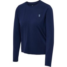 Hummel Yoga puha, laza sötétkék női hosszú ujjú póló