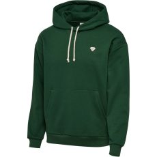 Hummel Loose Bee pamut kapucnis zöld férfi pulóver