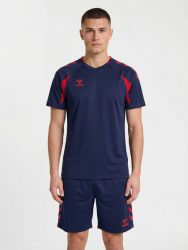 Hummel Core 2.0 sötétkék/piros férfi mez