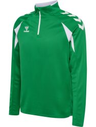 Hummel Core 2.0 rövid cipzáras zöld férfi pulóver