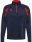  Hummel Core 2.0 rövid cipzáras sötétkék/piros férfi pulóver