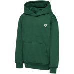 Hummel Junior Bee pamut kapucnis zöld gyerek pulóver