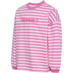    Hummel Junior Geggo Stripe pamut rózsaszín gyerek pulóver