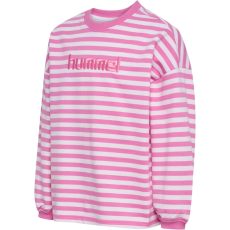  Hummel Junior Geggo Stripe pamut rózsaszín gyerek pulóver