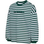 Hummel Junior Geggo Stripe pamut zöld gyerek pulóver