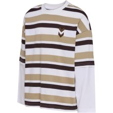Hummel Junior Silly hosszú ujjú pamut barna gyerek póló