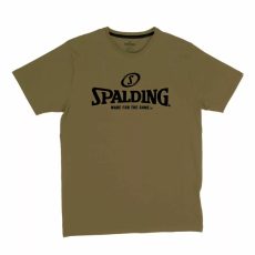 Spalding Essential Logo pamut khaki póló