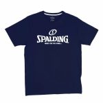 Spalding Essential Logo pamut sötétkék férfi póló