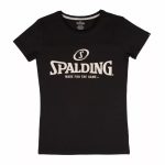 Spalding Essential Logo pamut fekete női póló