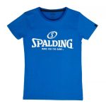 Spalding Essential Logo pamut kék női póló