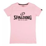 Spalding Essential Logo pamut pink női póló