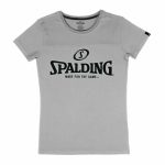 Spalding Essential Logo pamut szürke női póló