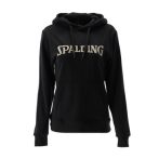 Spalding SS23 kapucnis fekete/bézs női pulóver