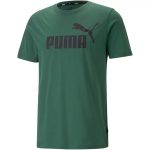 Puma Essentials Logo sötétzöld férfi póló