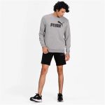 Puma Essentials Big Logo szürke férfi pulóver