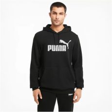 Puma Essentials Big Logo kapucnis fekete férfi pulóver