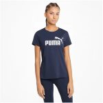 Puma Essentials Logo sötétkék női póló