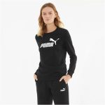 Puma Essentials Logo Crew TR fekete női pulóver