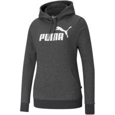Puma Essentials Logo kapucnis sötétszürke női pulóver