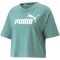 Puma Essentials Cropped Logo kék női póló