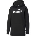 Puma Essentials Logó kapucnis fekete női hosszú pulóver