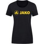 Jako Promo pamut fekete/sárga női póló