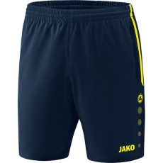 Jako Competition 2.0 sötétkék/neonsárga unisex rövidnadrág