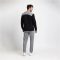 Select Oxford fekete unisex pulóver
