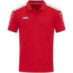 Jako Power piros férfi galléros póló