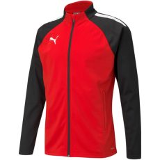 Puma teamLIGA cipzáros piros gyerek tréning felső