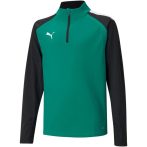 Puma teamLIGA 1/4 cipzáras zöld gyerek szabadidő felső