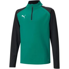 Puma teamLIGA 1/4 cipzáras zöld gyerek szabadidő felső