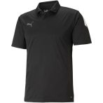 Puma teamLIGA fekete férfi galléros póló