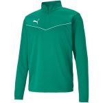 Puma teamRise zöld férfi 1/4 cipzáras felső