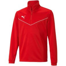 Puma teamRise piros gyerek 1/4 cipzáras felső