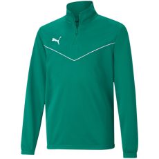 Puma teamRise zöld gyerek 1/4 cipzáras felső